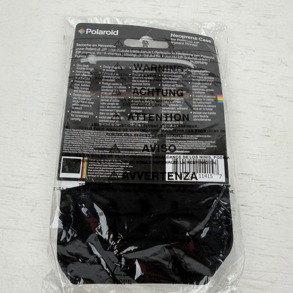 Polaroid Neoprene Case for Polaroid ZIP Instant Printer Black PLZIPNPB New